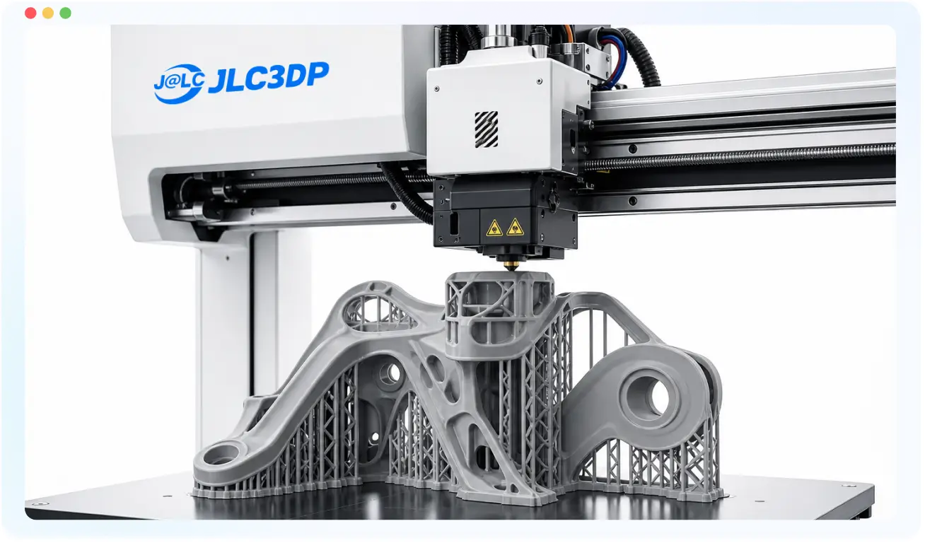 JLC3DP printer producing a lattice structure and gear